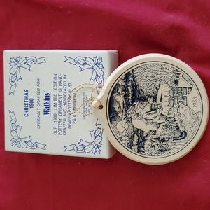Watchins 1988 Limited Edition Pottery Christmas Ornament